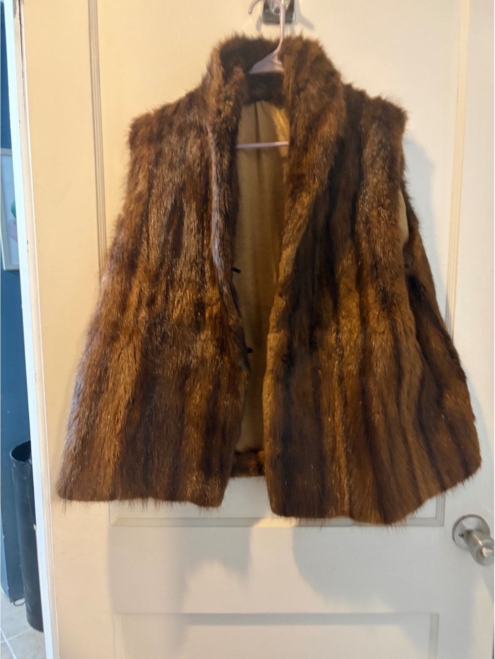 Early 1970s Muskrat Fur Vest XL - 3X